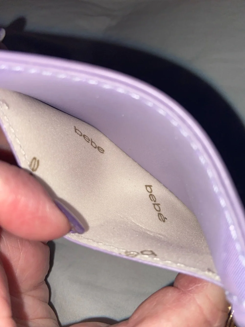 Bebe Metallic Card Holder NWOT - Picture 3 of 3